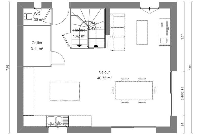  Vente Terrain + Maison - Terrain : 278m² - Maison : 100m² à Septèmes-les-Vallons (13240) 