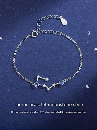 Title 5, Lucky Twelve Constellation Moonstone Bracelet f...