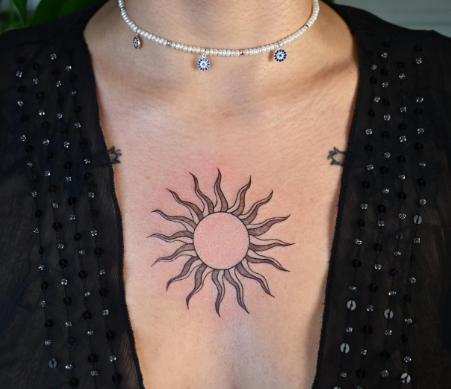 The Sun Chest Tattoo