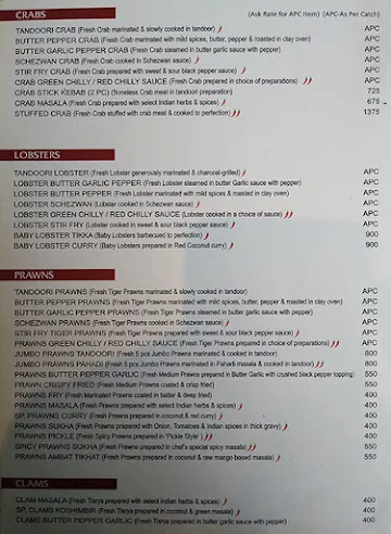 Gajalee menu 