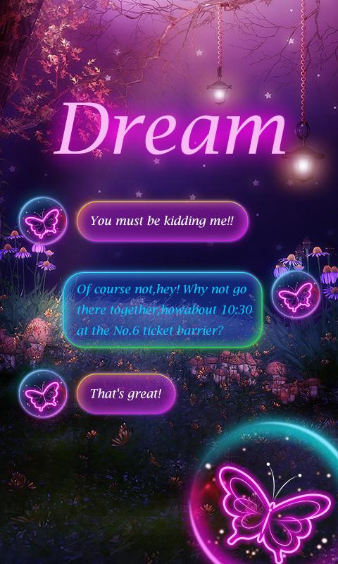 Android application GO SMS DREAM THEME screenshort