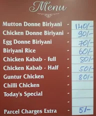 Aramane Donne Biriyani menu 1