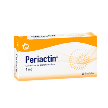 **Periactin 4mg Tableta Caja x20Tab. TQ Clorhidrato de Ciproheptadina     