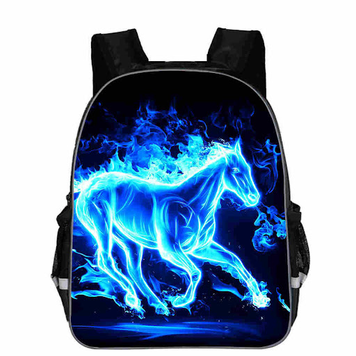 Title 2, Horse Schoolbag with Animal Head Design. Lightw...
