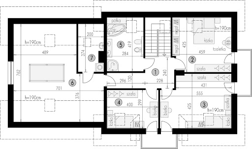 Dom z poddaszem 5 - Rzut poddasza