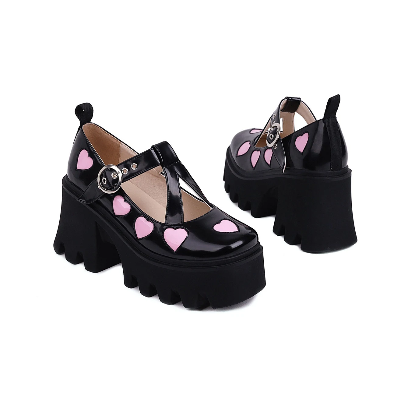 Title 5, Sapatos plataforma femininos plus size com bico...