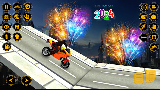 Screenshot 3D Stunt Bike Racing Game