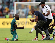 AmaZulu players celebrates a victory during the 2022 MTN8 semifinals 2nd leg match between AmaZulu and Kaizer Chiefs at Moses Mabhida Stadium, in Durban on the 23 October 2022.