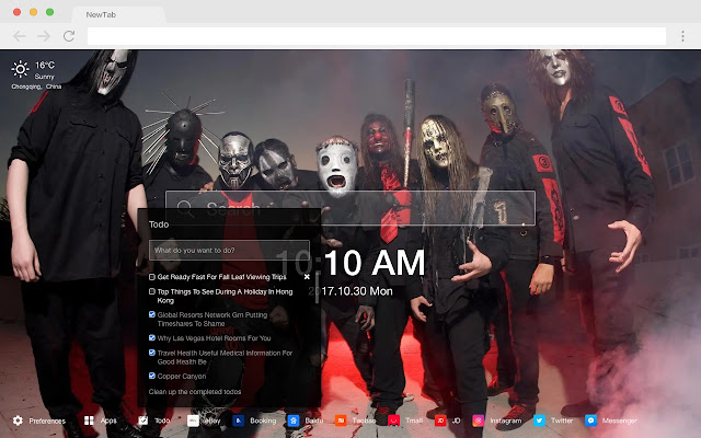 Industrial Metal Hot HD Music New Tabs Theme