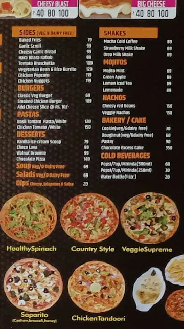 Eagle Boys Pizzeria & Cafe menu 