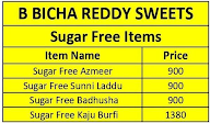 B. Bichareddy Pure Ghee Sweets menu 5