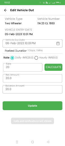 Screenshot Onhand Parking