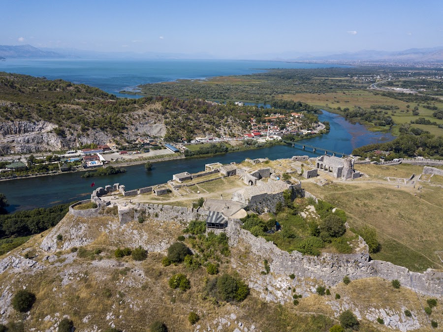 Twierdza Rozafa, widok z drona, Szkodra