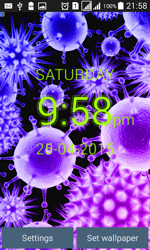 Virus Digital Clock