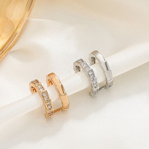 Title 6, Double-layer Ear Clip Earrings for Women, Non-p...