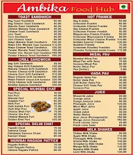 Ambika Food Hub menu 2