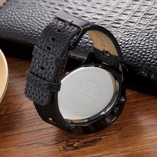 Title 10, Mens Quartz Watch Double Time Zone Large Dial ...