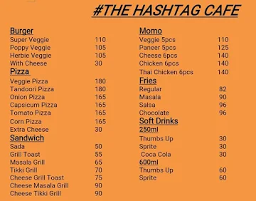 The Hashtag Cafe menu 