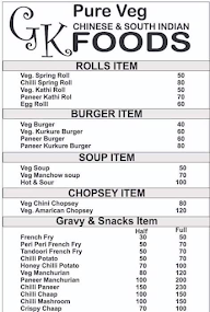 G K Foods menu 3