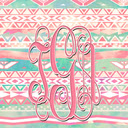 Mint Aztec Chevron Monogram Chrome extension download