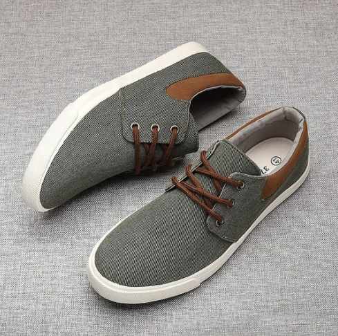 Title 4, Mens Lace-Up Canvas Shoes Soft Sole Casual Sho...