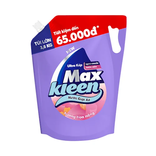 Túi Nước Giặt Xả MaxKleen Hương Hoa Nắng 3,8kg