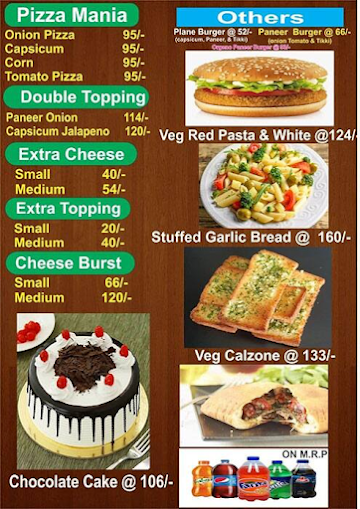 Oregano Pizza menu 