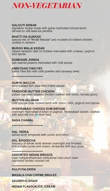 Bageecha menu 