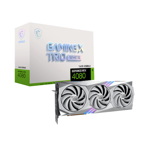 Card màn hình MSI RTX 4080 16GB GAMING X TRIO WHITE 16GB GDDR6 