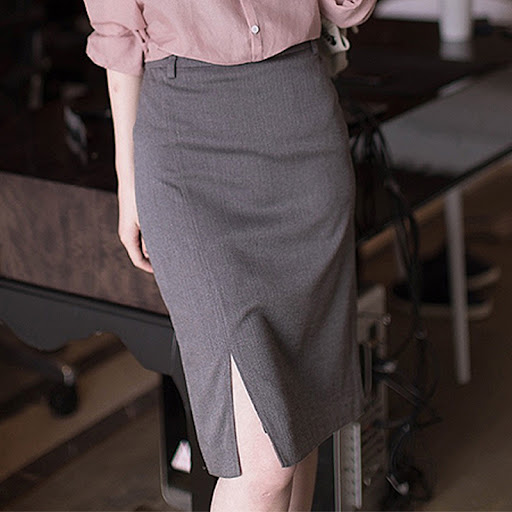 Title 4, Hong Kong Style Temperament Slit Skirt, thin co...