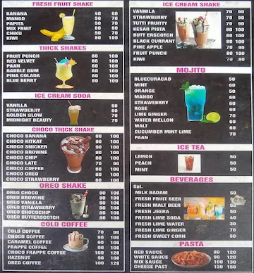 Nirala's menu 