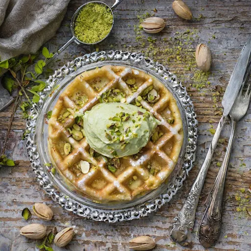 Rasmalai Pistachio Waffle