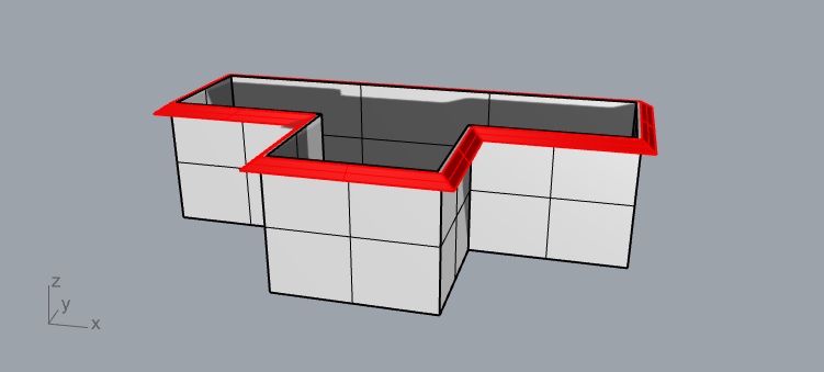 using the loft command to create a gable roof in rhino