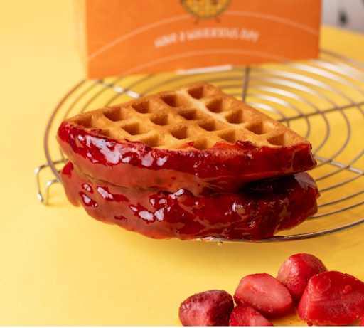 Strawberry Cream Cheese Waffle Sandwich