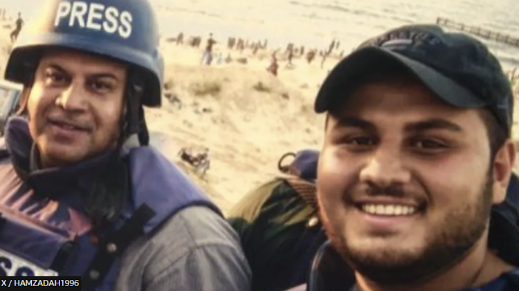 Hamza Al-Dahdouh (right) and his father Wael Al-Dahdouh