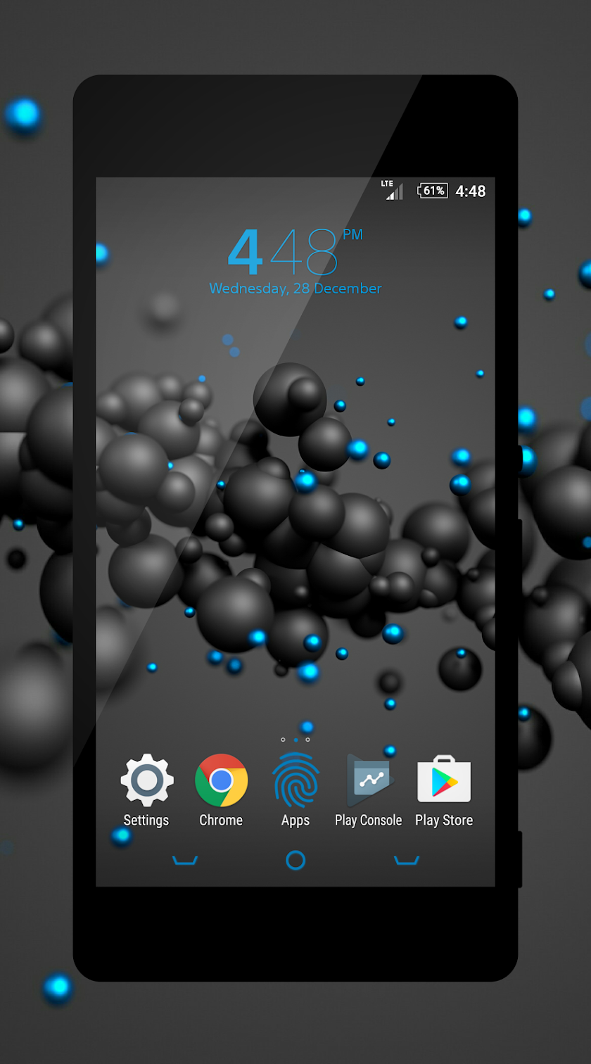 Blue Particles Premium Screen 3