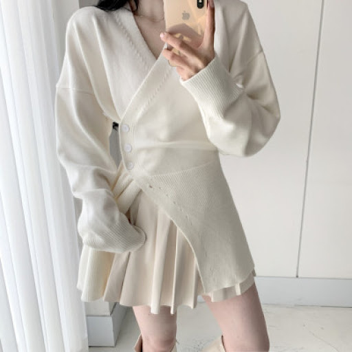 Title 2, Womens waist-tight mid-length sweater cardigan...