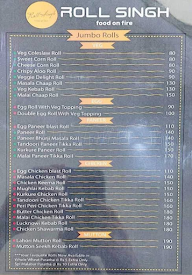 Roll Singh menu 1