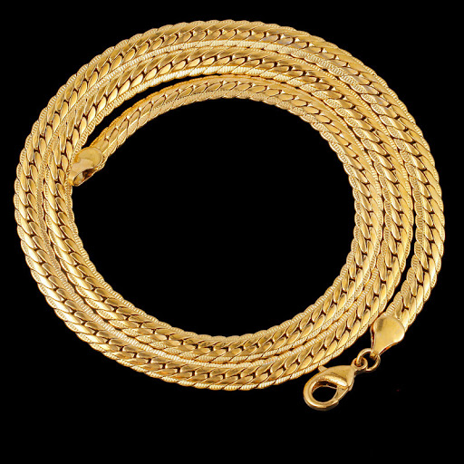 Title 4, 18K Gold-plated Clavicle Chain Necklace for Men...