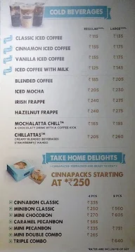 Cinnabon menu 1