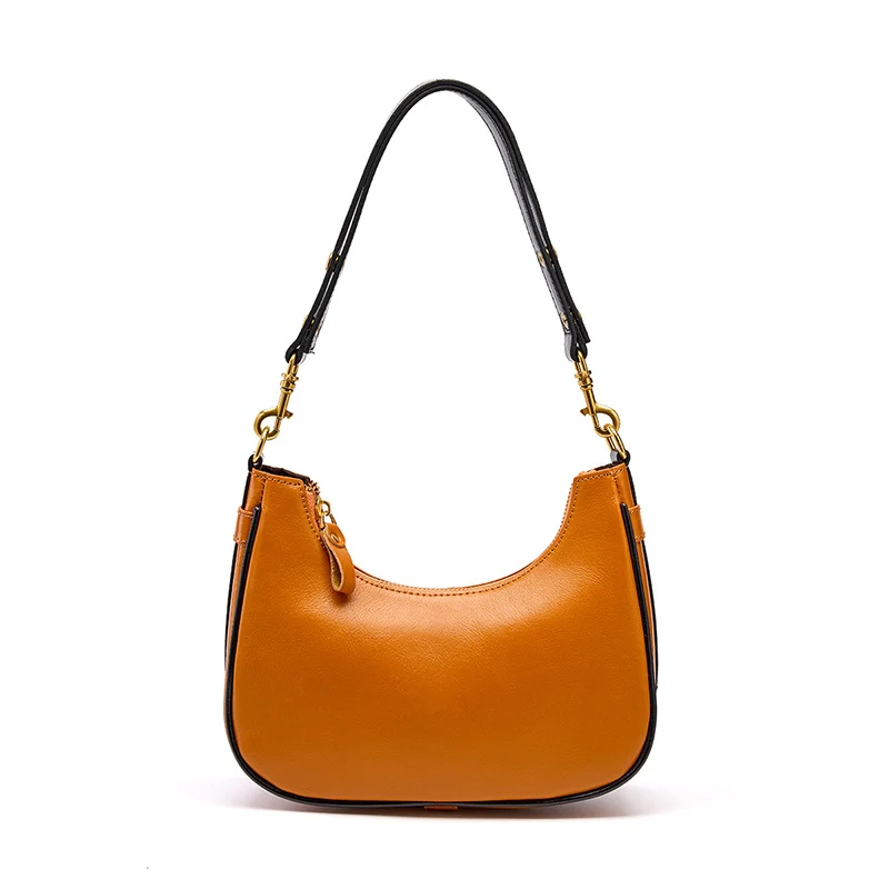 Senior Sense Baguette Baotou Layer Cowhide Women Bag. A stylish and functional everyday bag crafted from premium cowhide