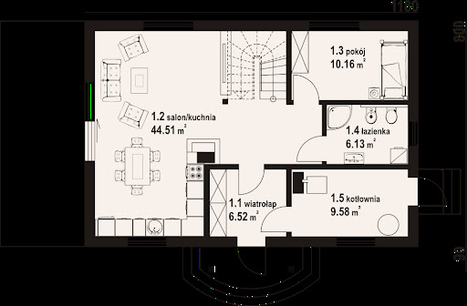 Hoczew średnia 21 dws - Rzut parteru