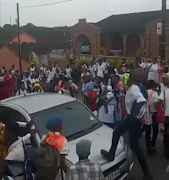 Pupils in Phoenix, Durban, allegedly participating in a TikTok challenge that turned violent.