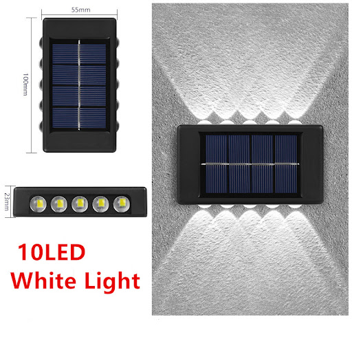 Title 3, Solar Outdoor Garden Light Up and Down Glowing ...