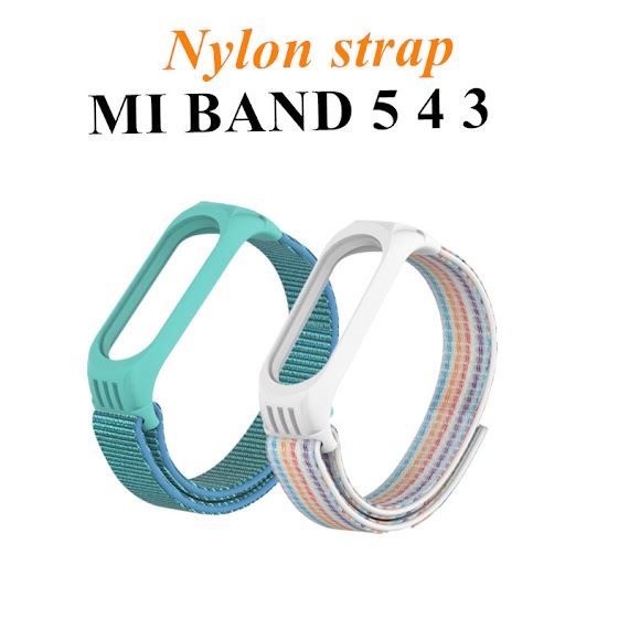 Dây Đeo Thay Thế Chất Liệu Nylon Thời Trang Cho Xiaomi Mi Band Miband 6 5 3 4 Dây Đồng Hồ Xiaomi Mi Band 3 4 5 6