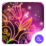 Cover Image of Download Beautiful neon colorful flowers theme & wallpaper 29.0 APK