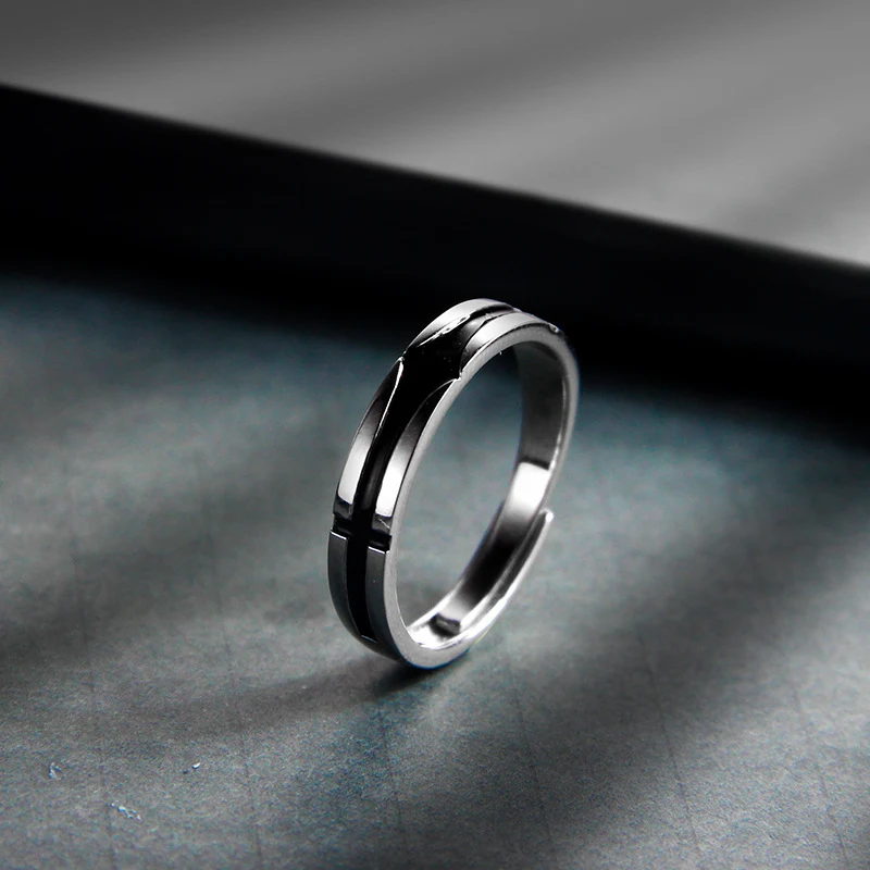 Anneaux en argent sterling S925 pour femmes et hommes. Bagues assorties pour couples. Cadeau idéal pour mariage, anniversaire ou déclaration d'amour.