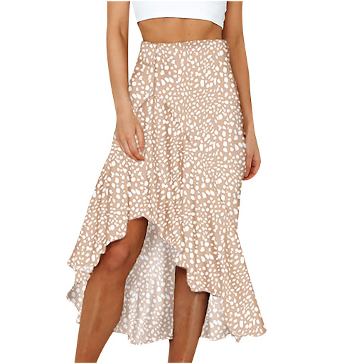 Title 4, Casual Half Loose Slit A-line Skirt with 4 Colo...