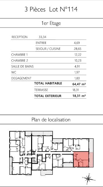 Vente appartement 3 pièces 64.47 m² à Le golfe juan (06220), 533 000 €