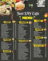 Just Say Cafe menu 2